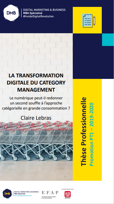 couverture thèse professionnelle sur la transformation digitale du category management