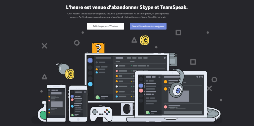 plateforme sociale de gaming Discord