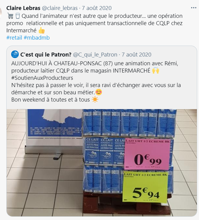 opération promotionnelle C'est Qui Le Patron en août 2020