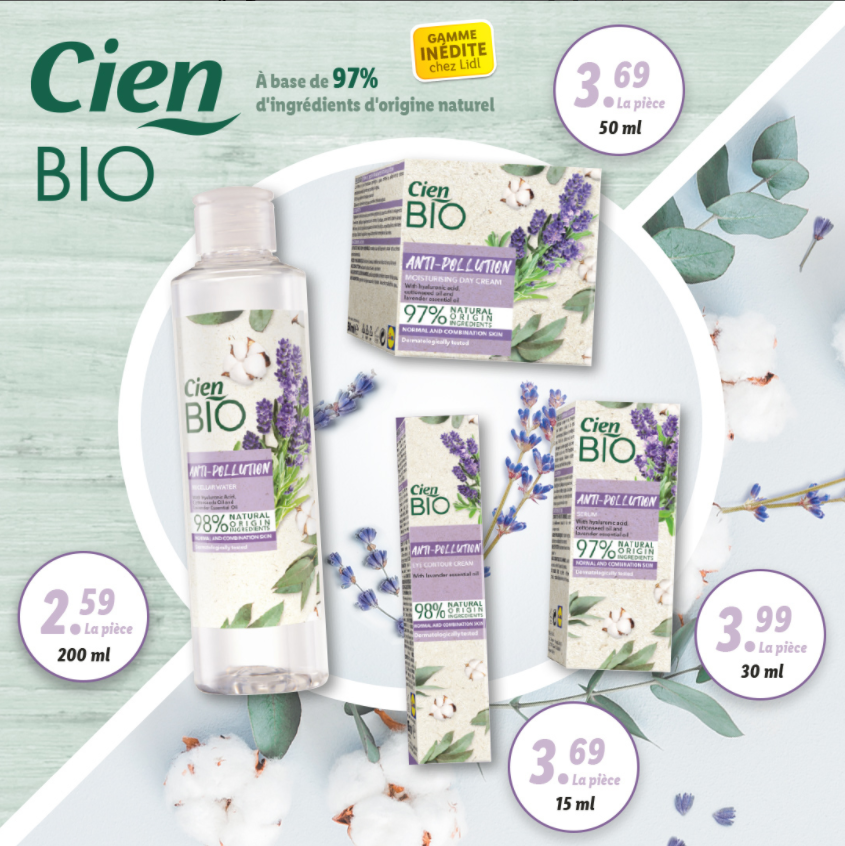 lancement de la gamme de soin du visage bio Lidl